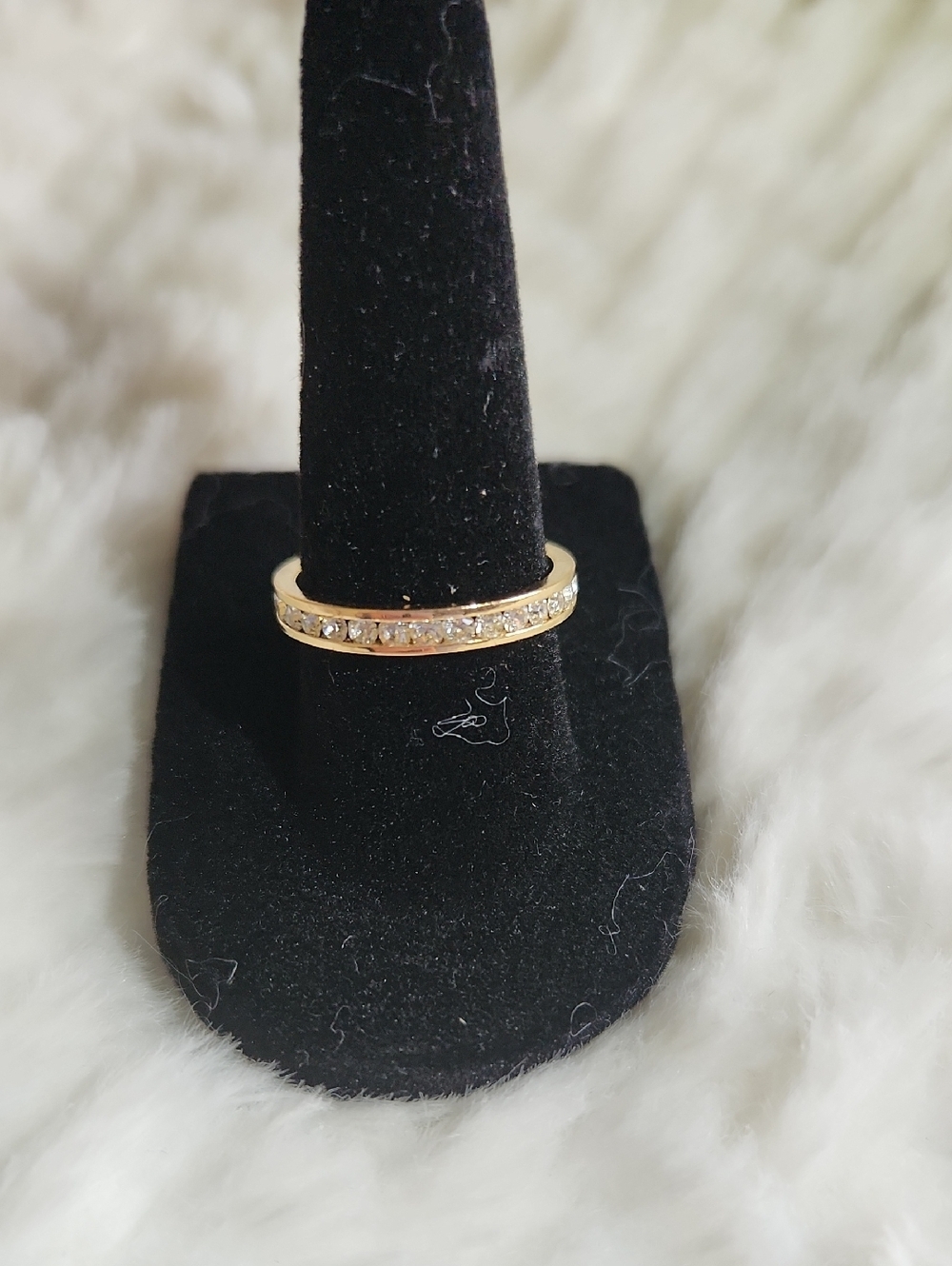 Brand New Gold CZ Eternity Band - Women's Ring Size 7
